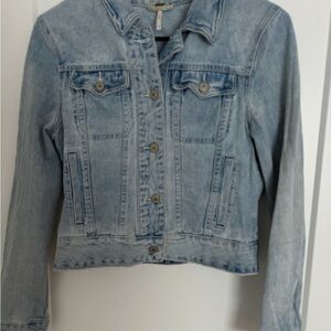 Free People Light Blue Jean Jacket